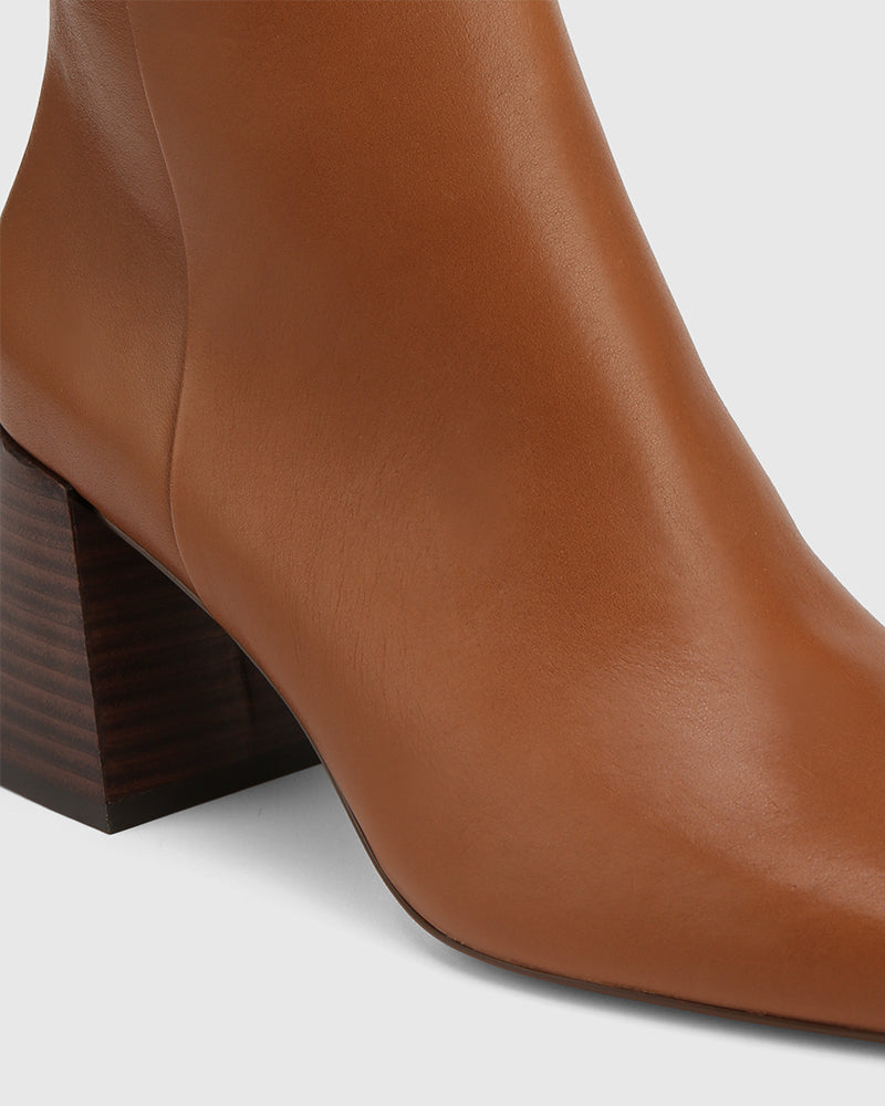 Nilo Havana Tan Leather Knee High Boot