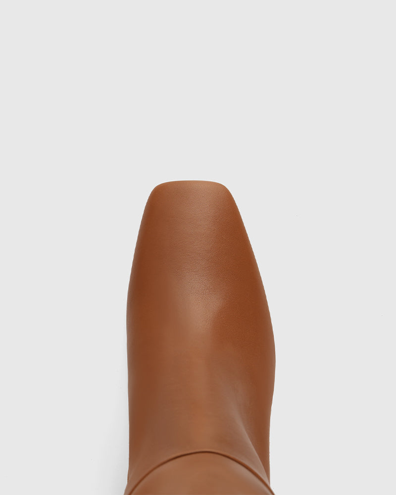 Nilo Havana Tan Leather Knee High Boot