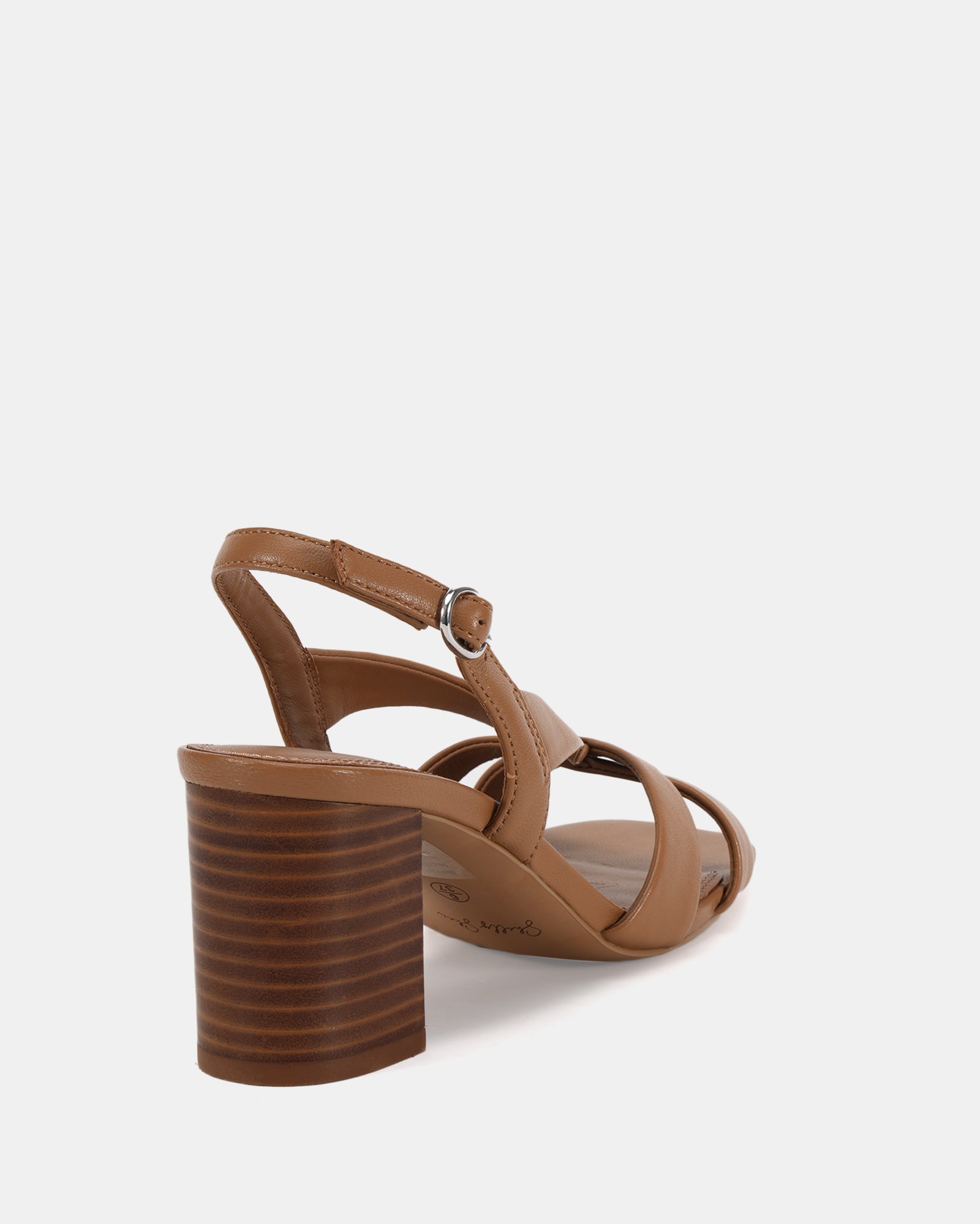 Nola Caramel Leather Heel