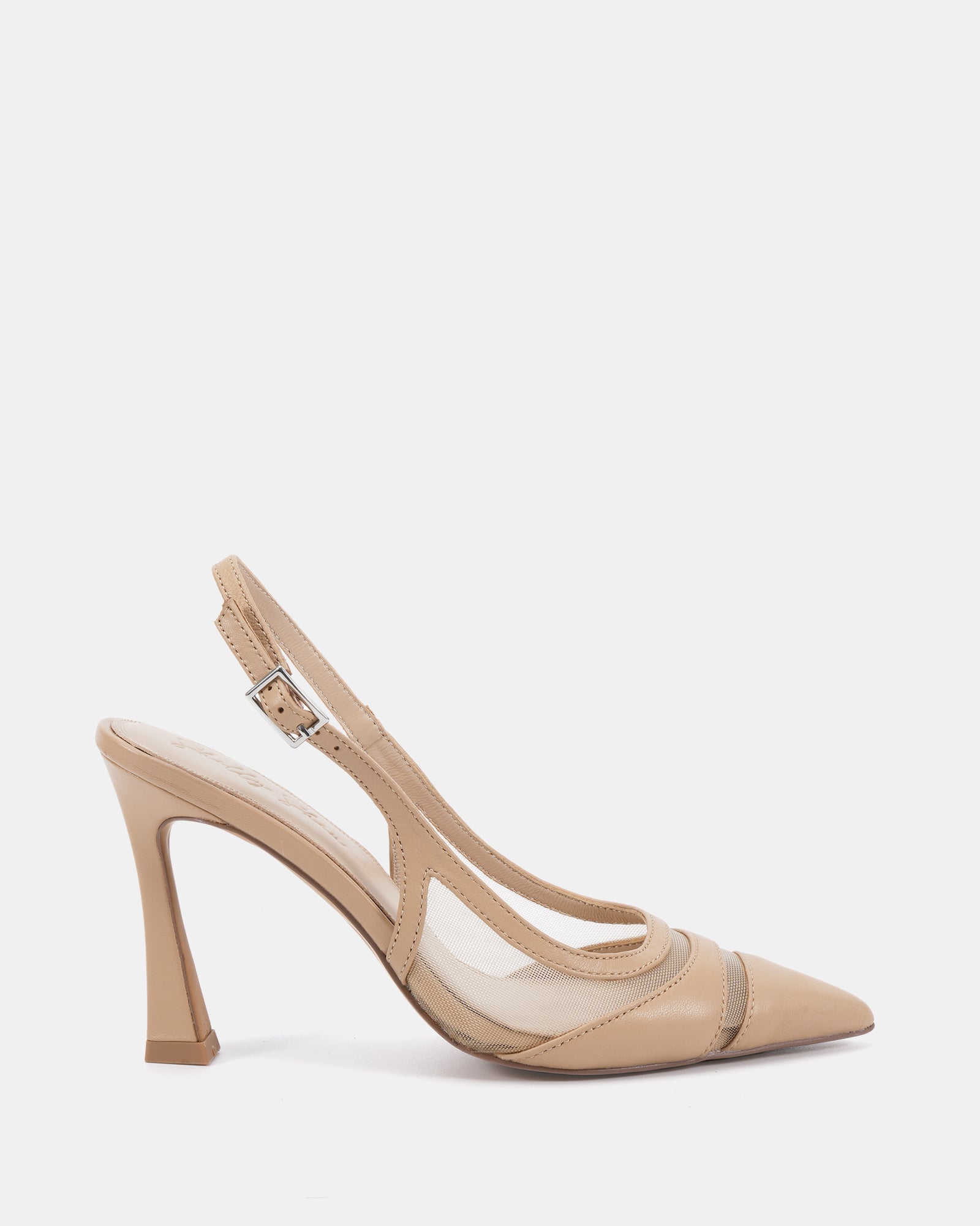 Nown Nude Mesh Textile Slingback
