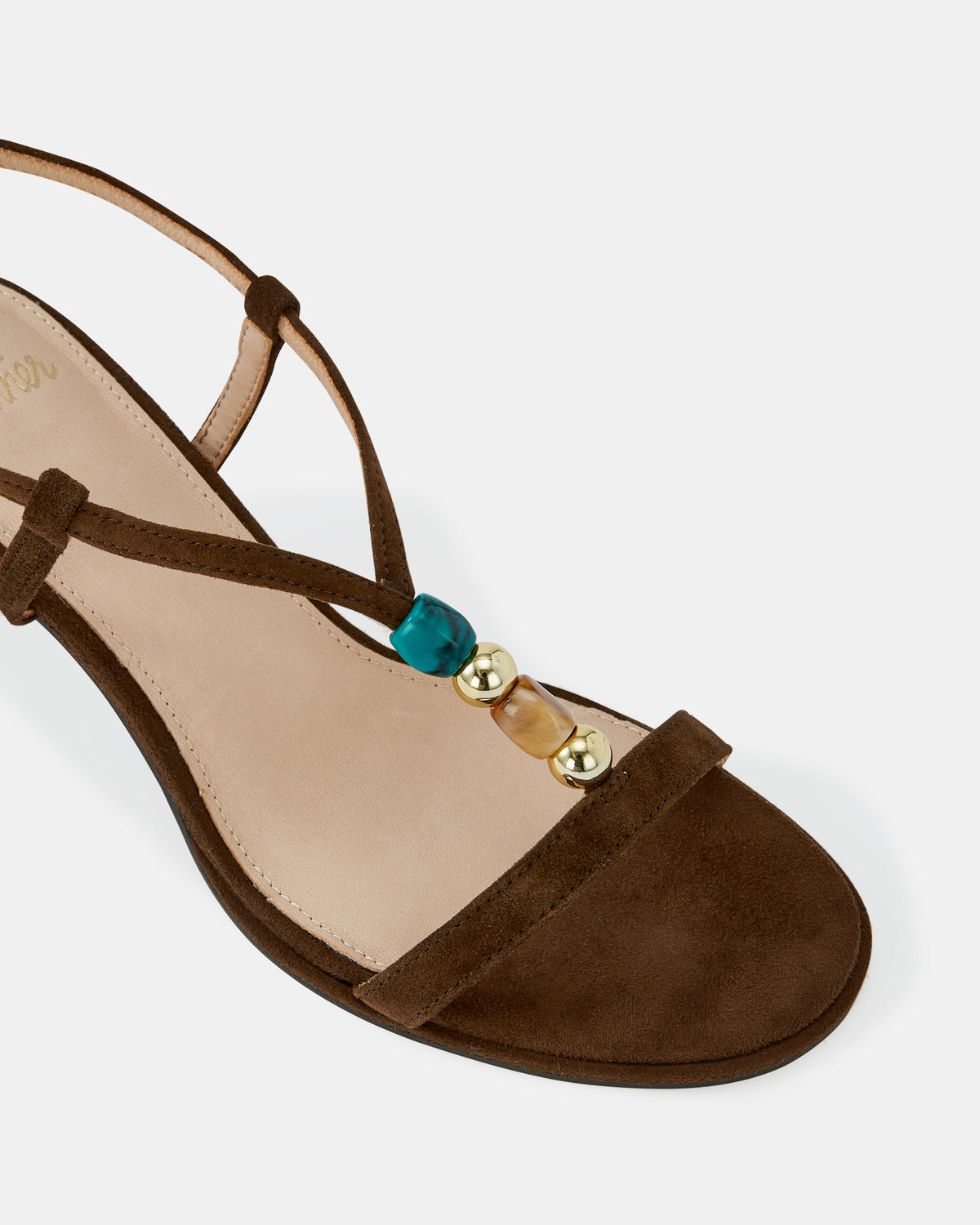 NYX MID SANDALS DARK BROWN SUEDE
