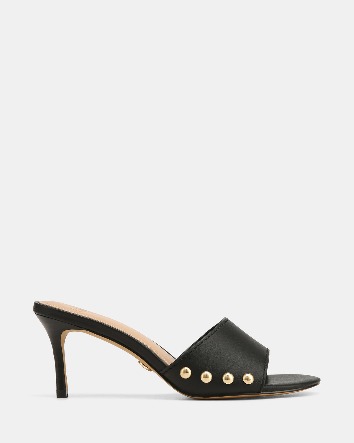 OLSEN MID SANDALS BLACK LEATHER