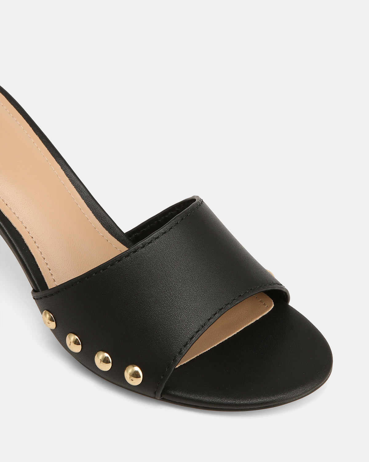 OLSEN MID SANDALS BLACK LEATHER