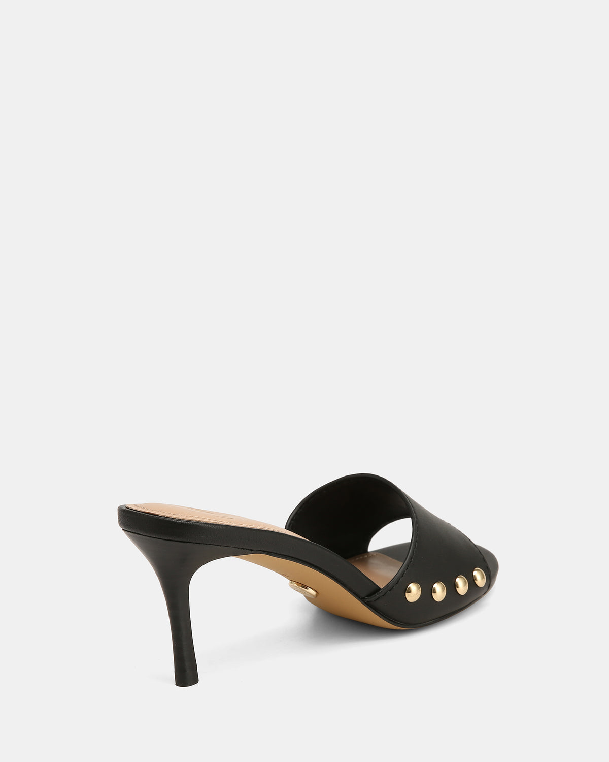 OLSEN MID SANDALS BLACK LEATHER