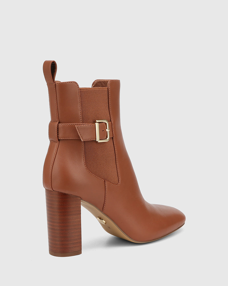 Palmer Warm Cinnamon Leather Ankle Boot