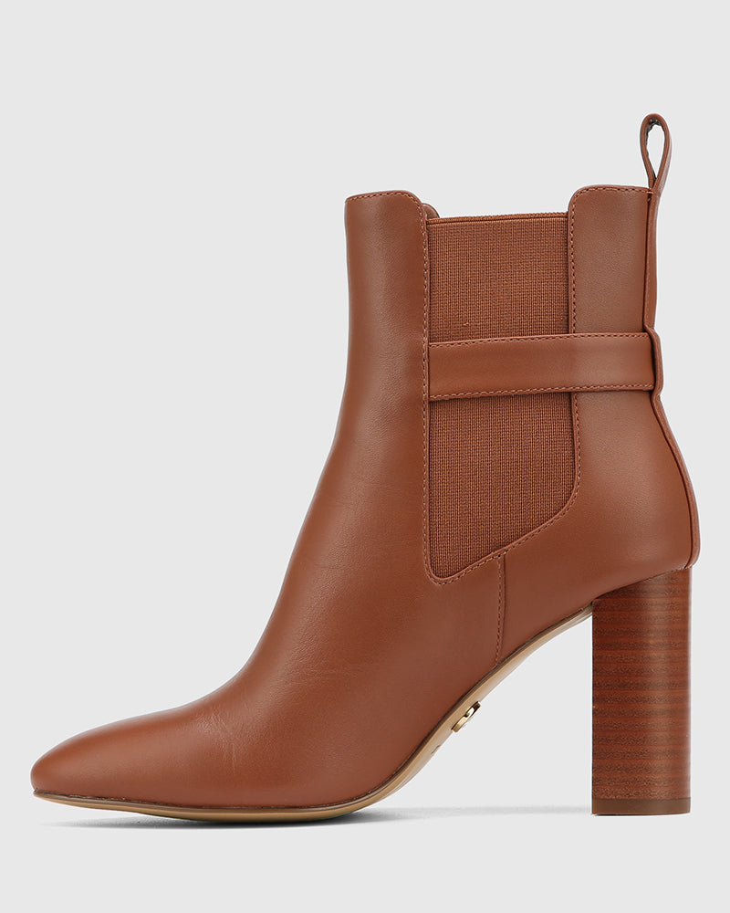 Palmer Warm Cinnamon Leather Ankle Boot