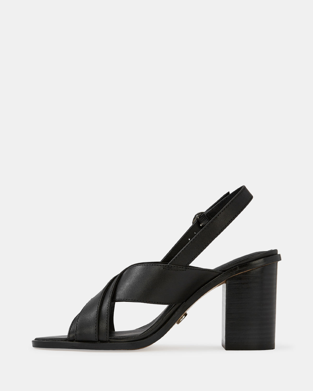 PAOLA MID SANDALS BLACK LEATHER