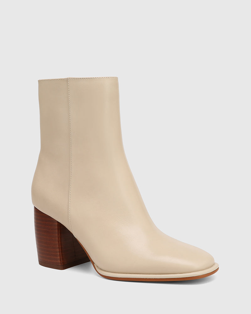 Pasha Biscotti Leather Ankle Boot
