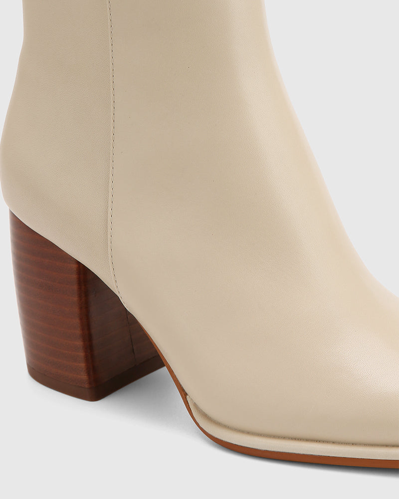 Pasha Biscotti Leather Ankle Boot