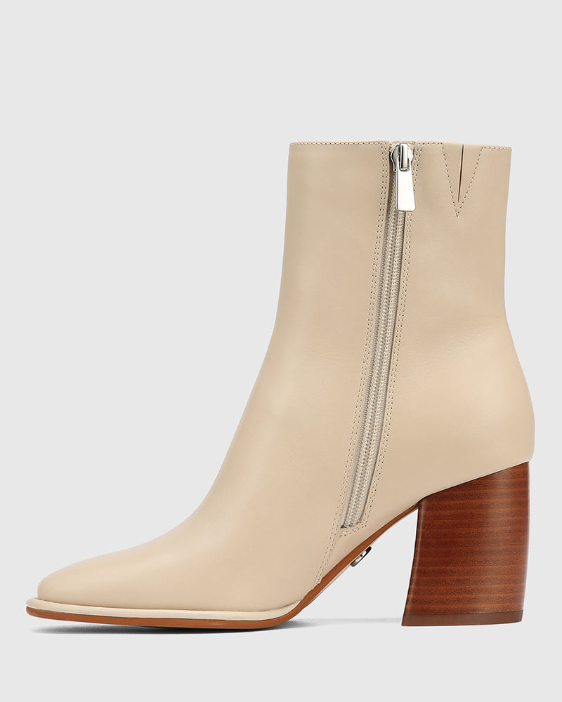 Pasha Biscotti Leather Ankle Boot