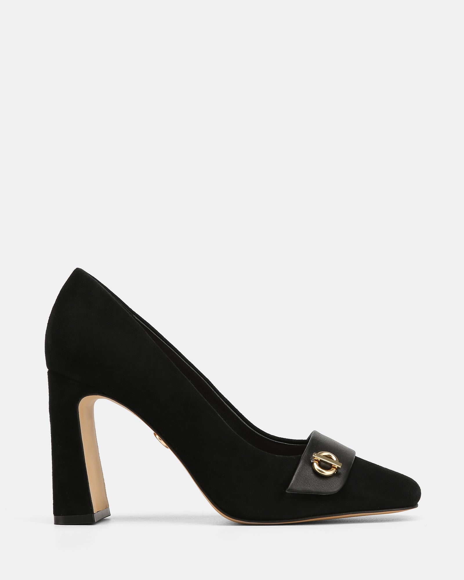 Petra Black Suede Leather Pump