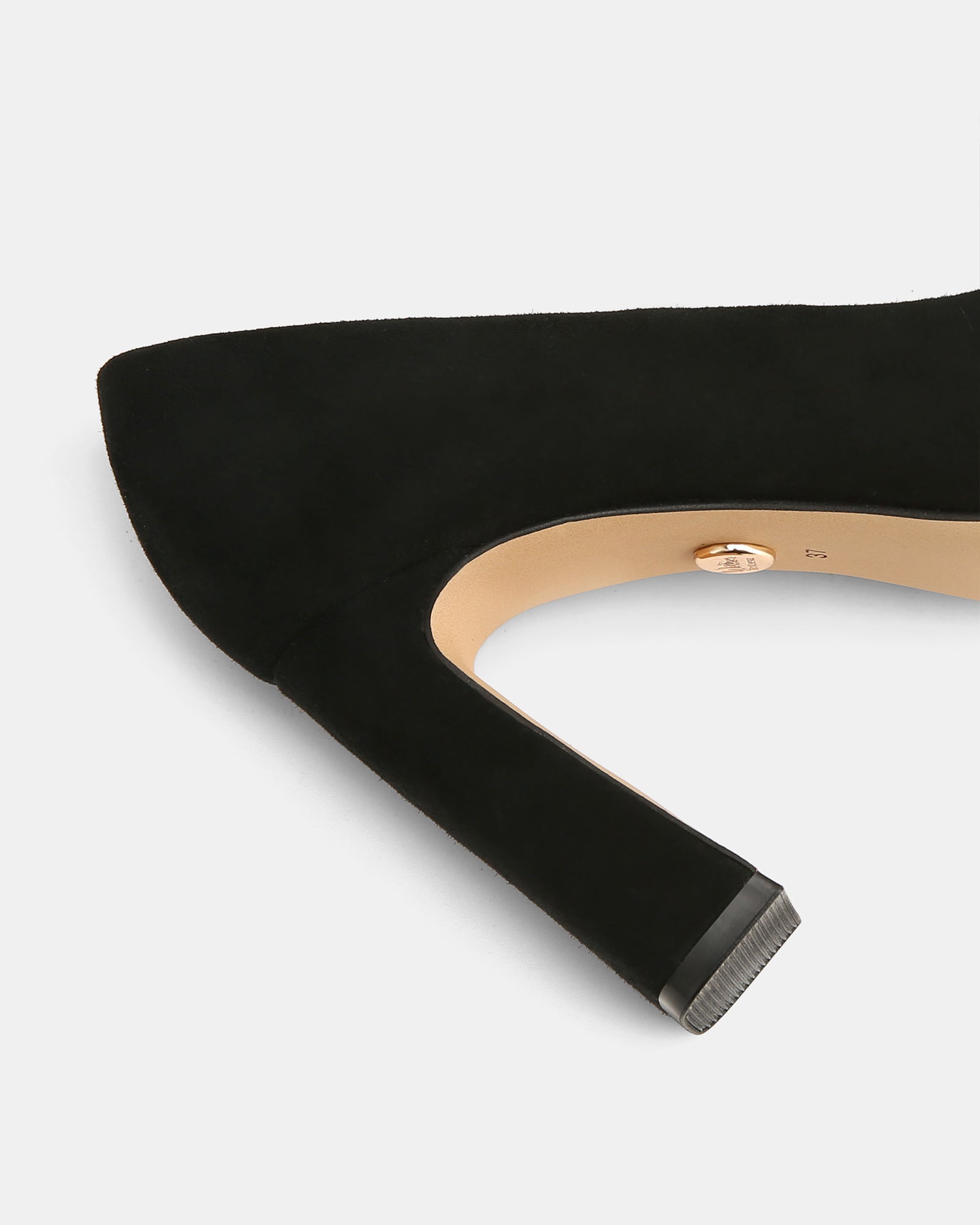 Petra Black Suede Leather Pump