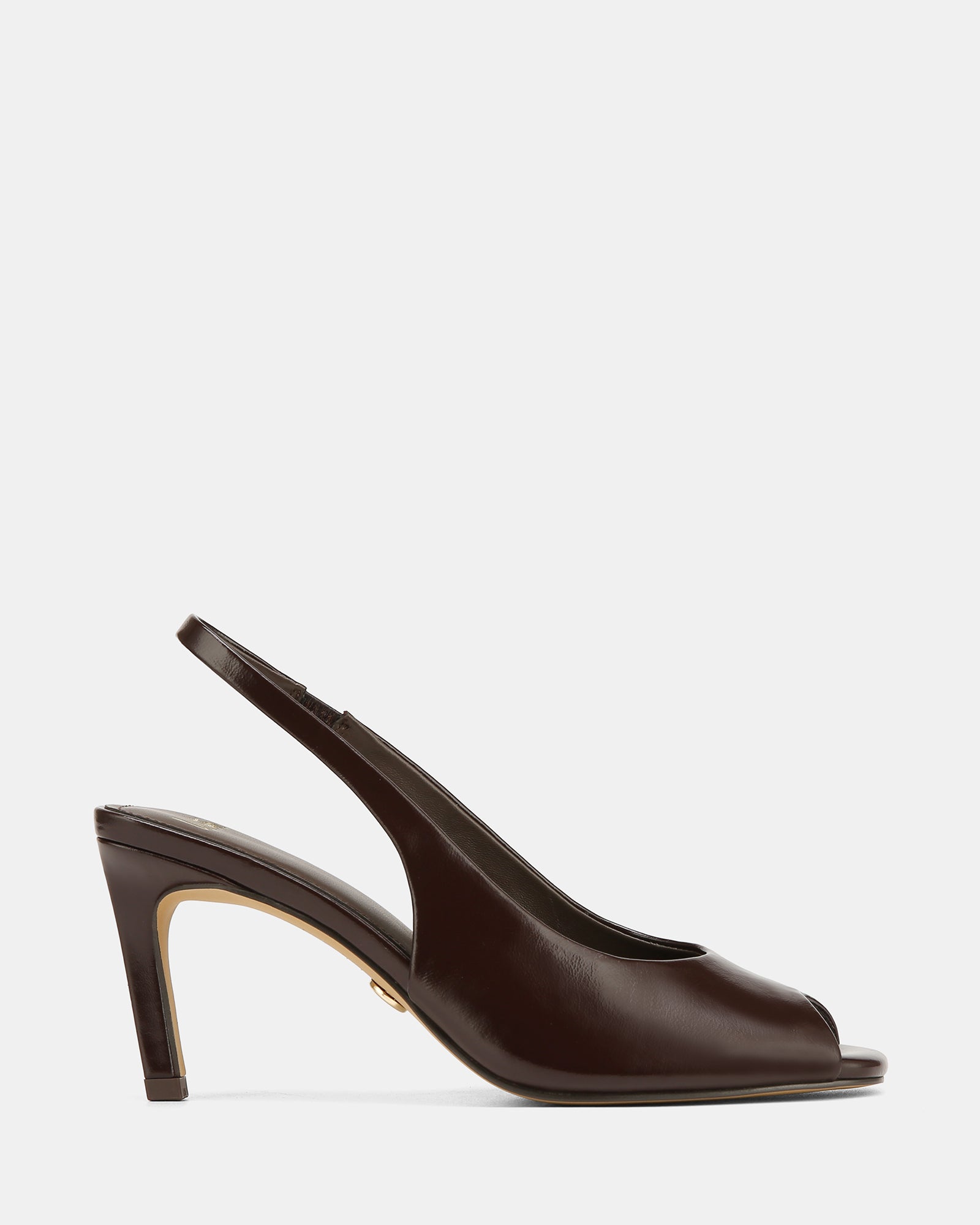 Polly Dark Brown Leather High Heels