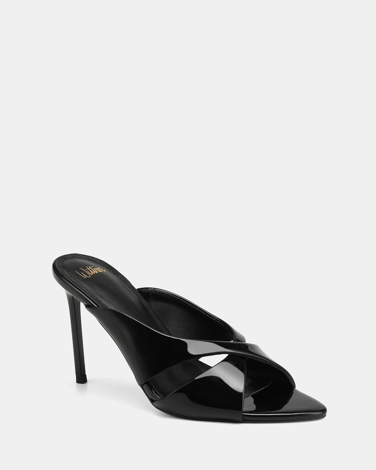POPPY MID SANDALS BLACK PATENT LEATHER