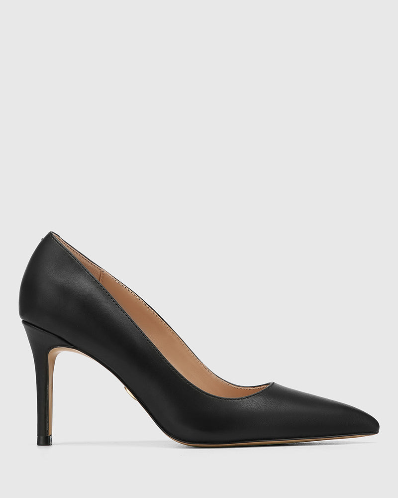 Ravyn Black Leather Pump