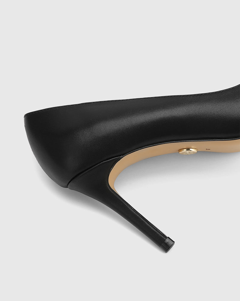 Ravyn Black Leather Pump