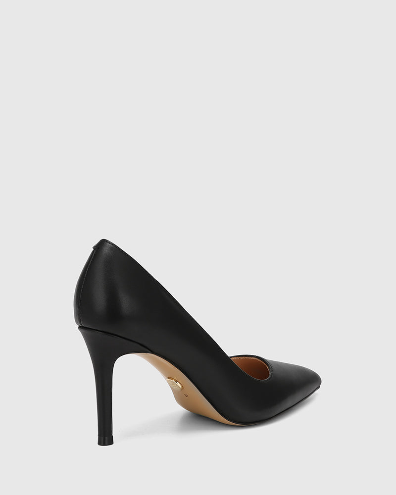 Ravyn Black Leather Pump
