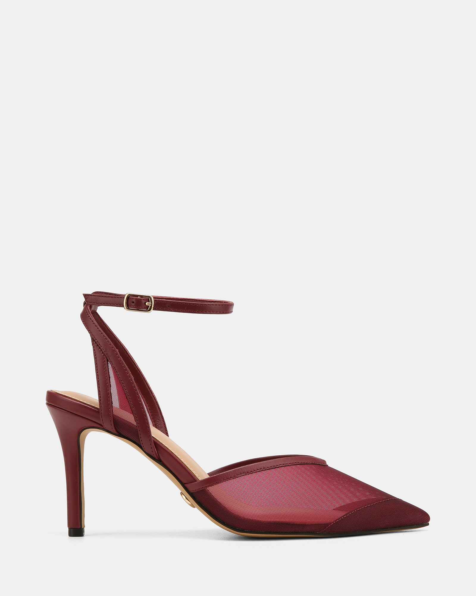 Raylee Raisin Mesh Textile High Heels