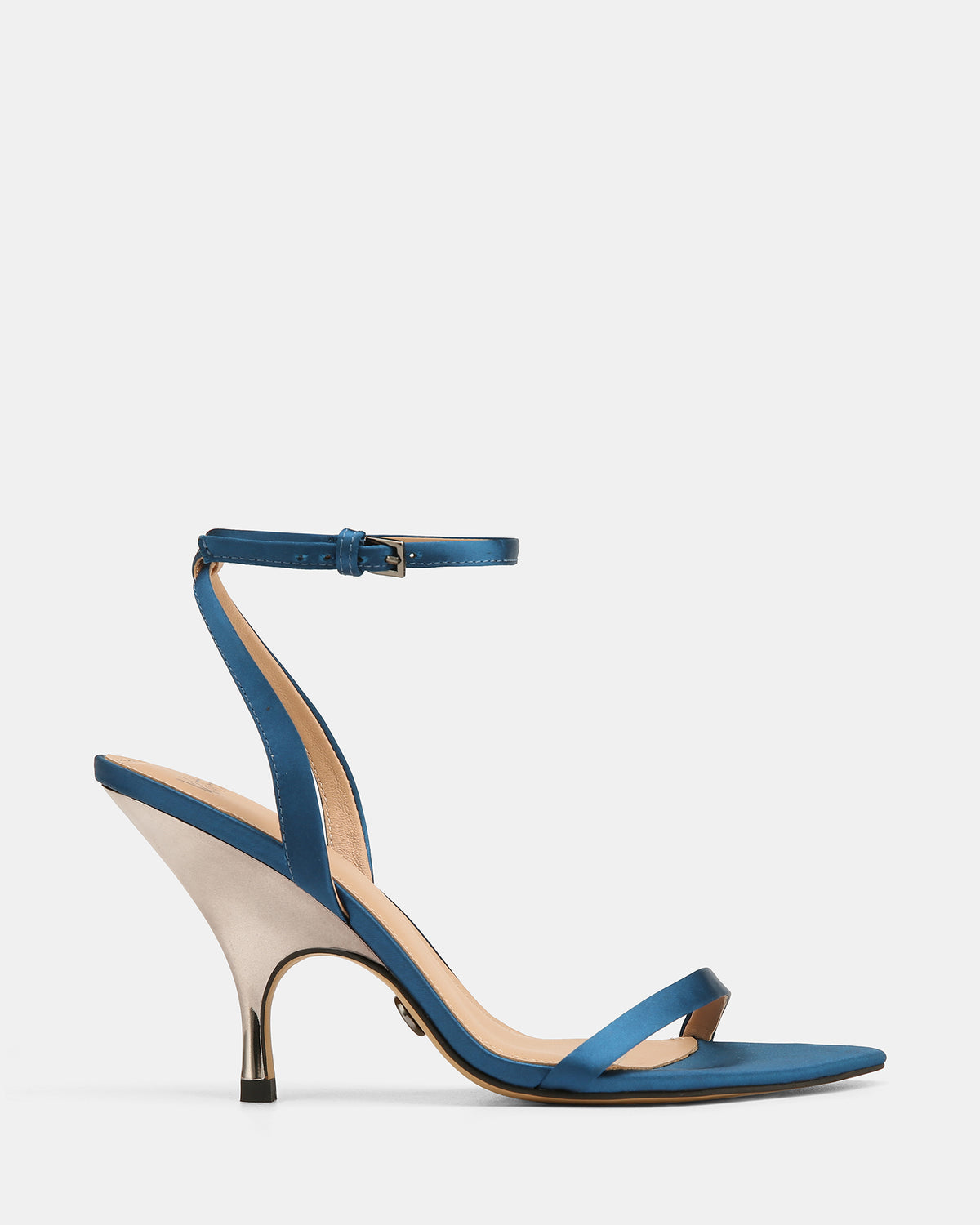 REMI HIGH SANDALS BLUE SATIN