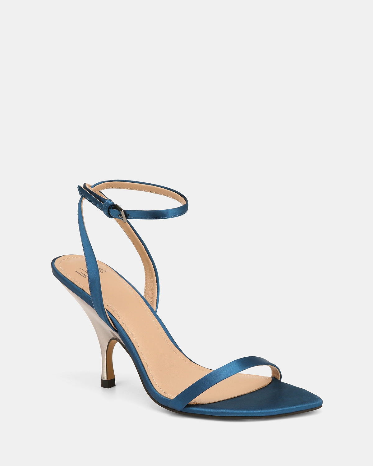 REMI HIGH SANDALS BLUE SATIN