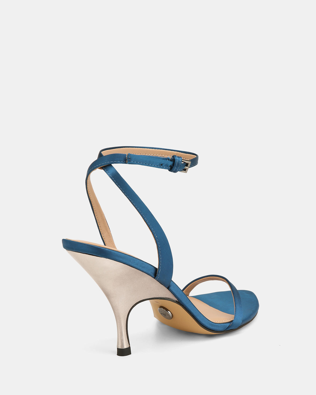 REMI HIGH SANDALS BLUE SATIN