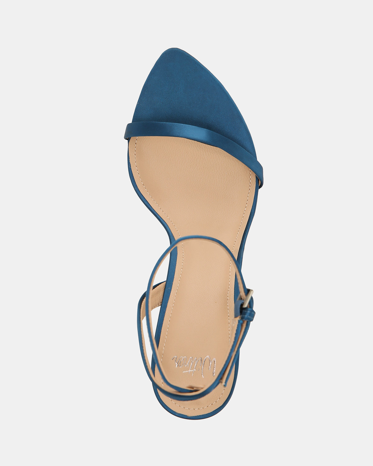 REMI HIGH SANDALS BLUE SATIN