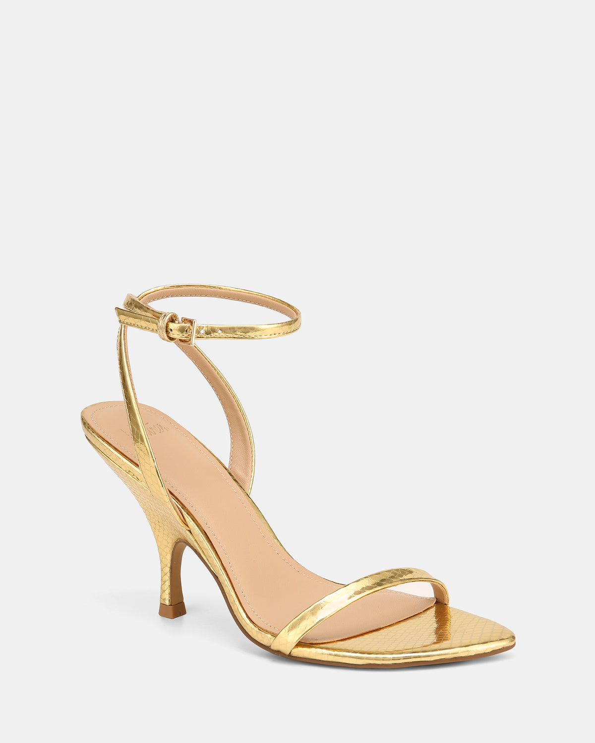 REMI HIGH SANDALS GOLD SNAKE LEATHER