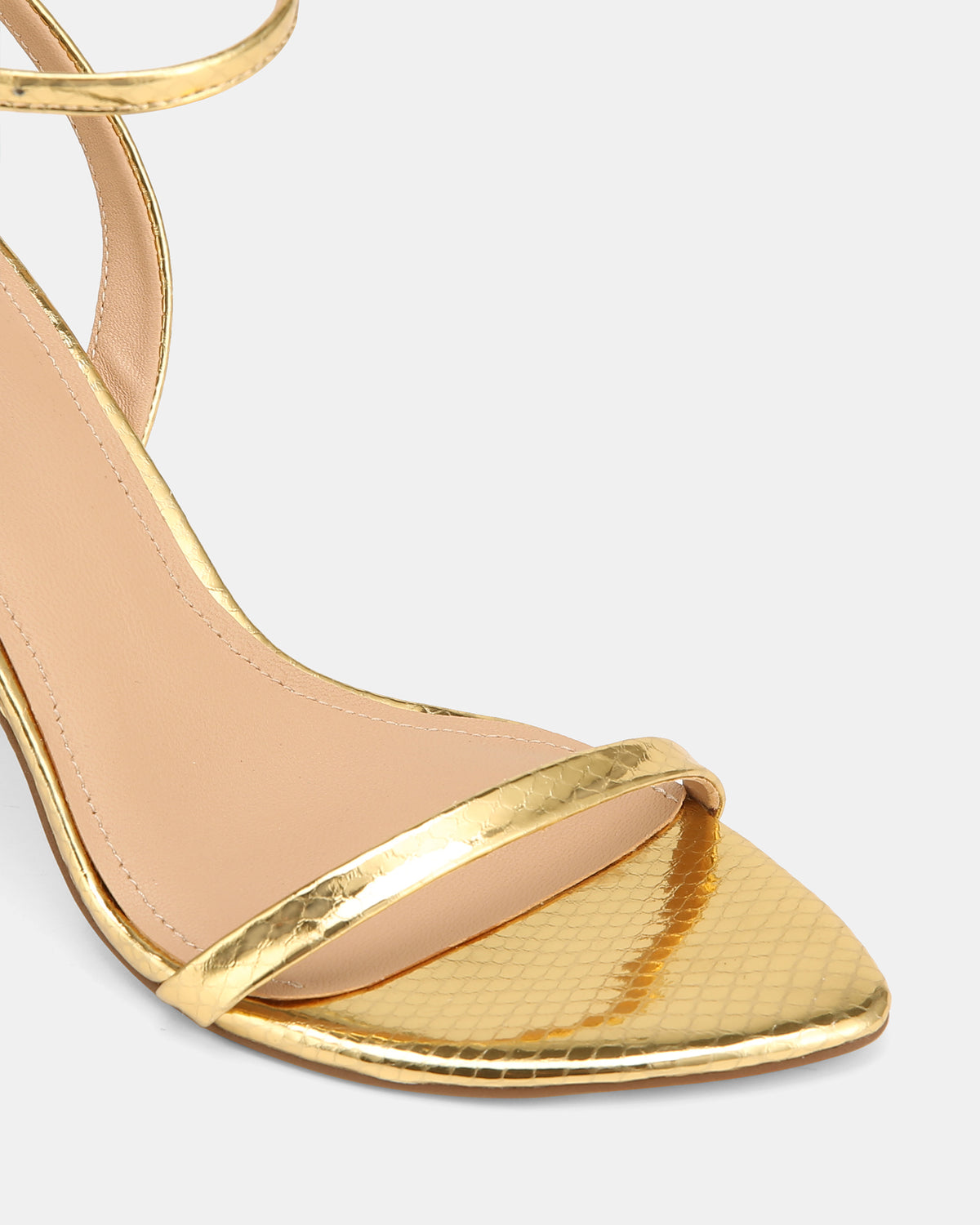 REMI HIGH SANDALS GOLD SNAKE LEATHER