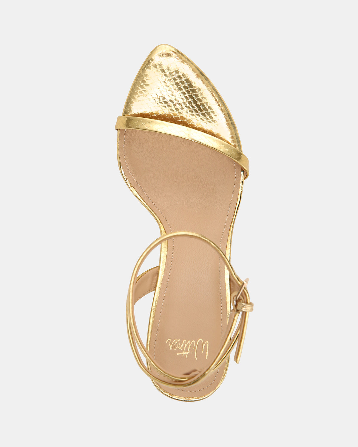 REMI HIGH SANDALS GOLD SNAKE LEATHER