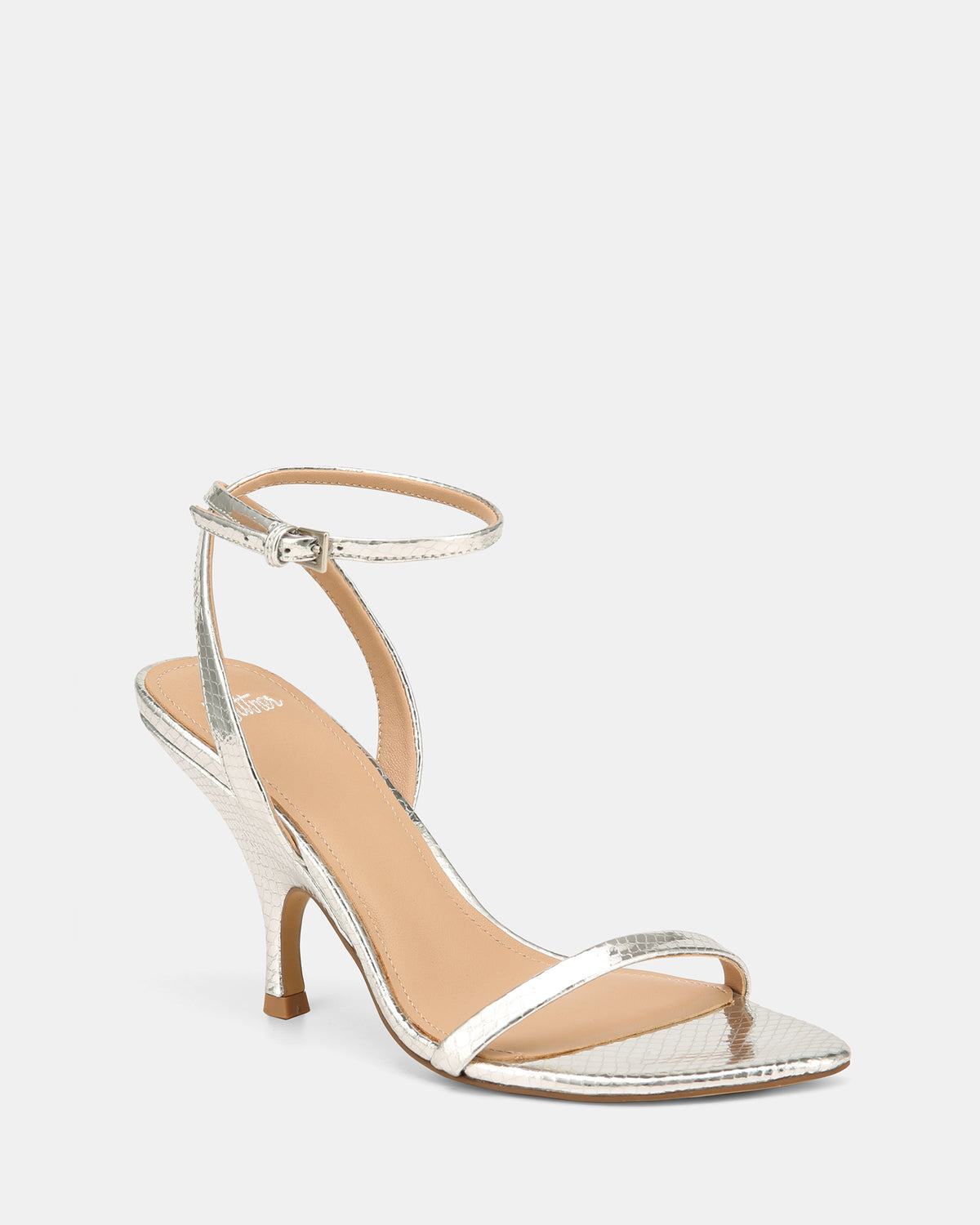 REMI HIGH SANDALS SILVER SNAKE LEATHER