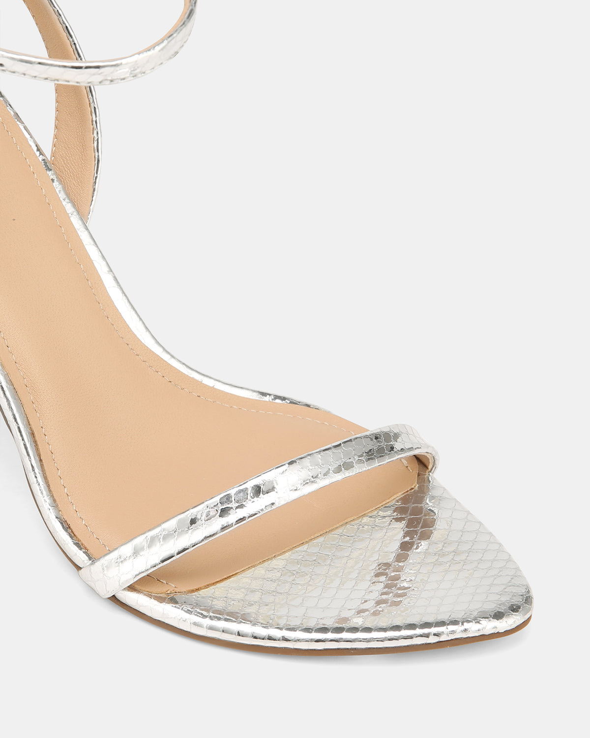 REMI HIGH SANDALS SILVER SNAKE LEATHER