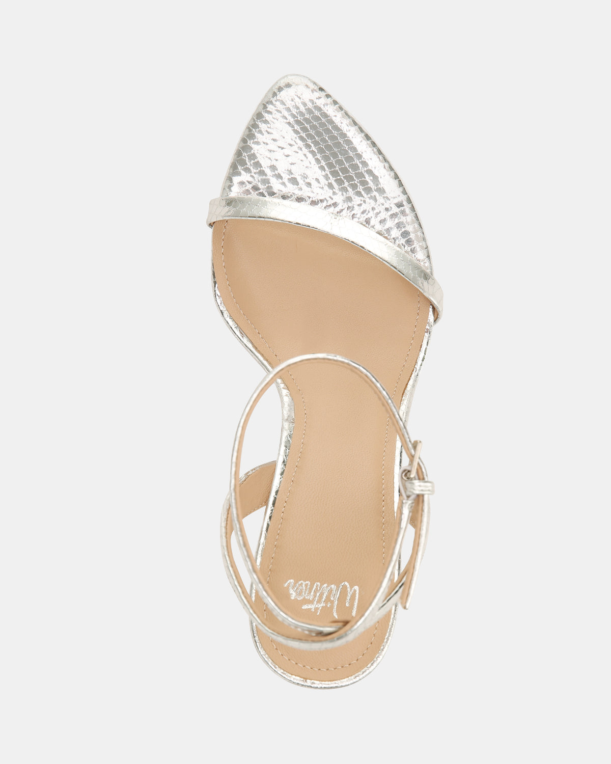 REMI HIGH SANDALS SILVER SNAKE LEATHER