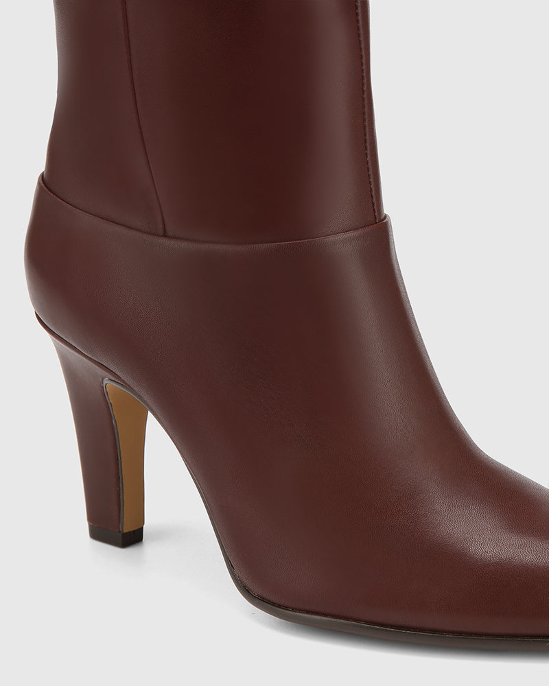 Riot Milk Chocolate Leather Over The Knee Boot