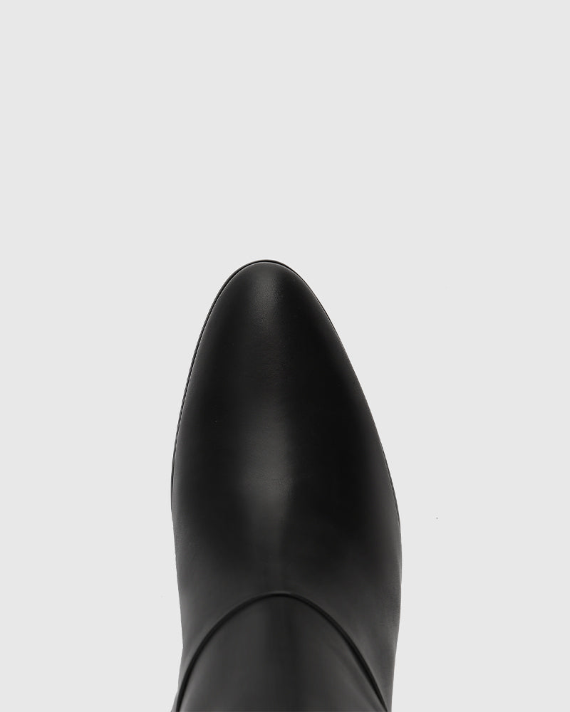 Roseberry Black Leather Long Boot