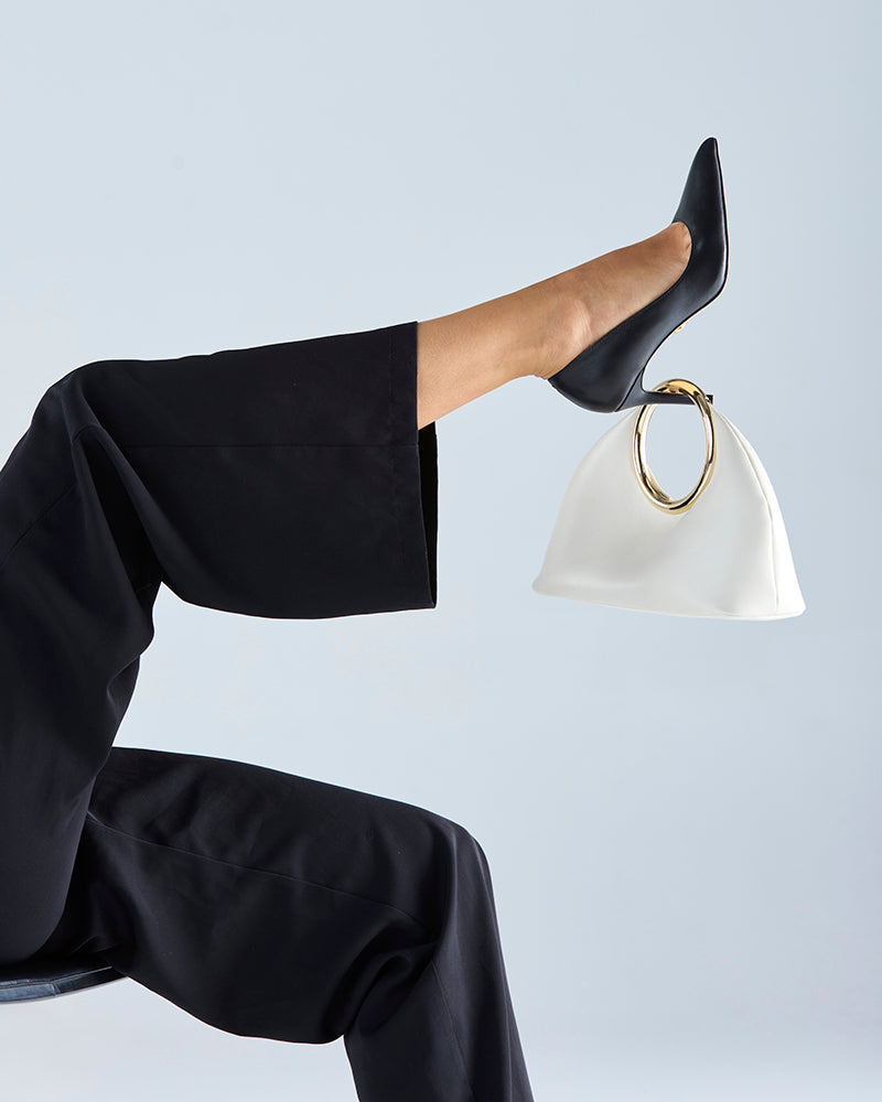 Ravyn Black Leather Pump