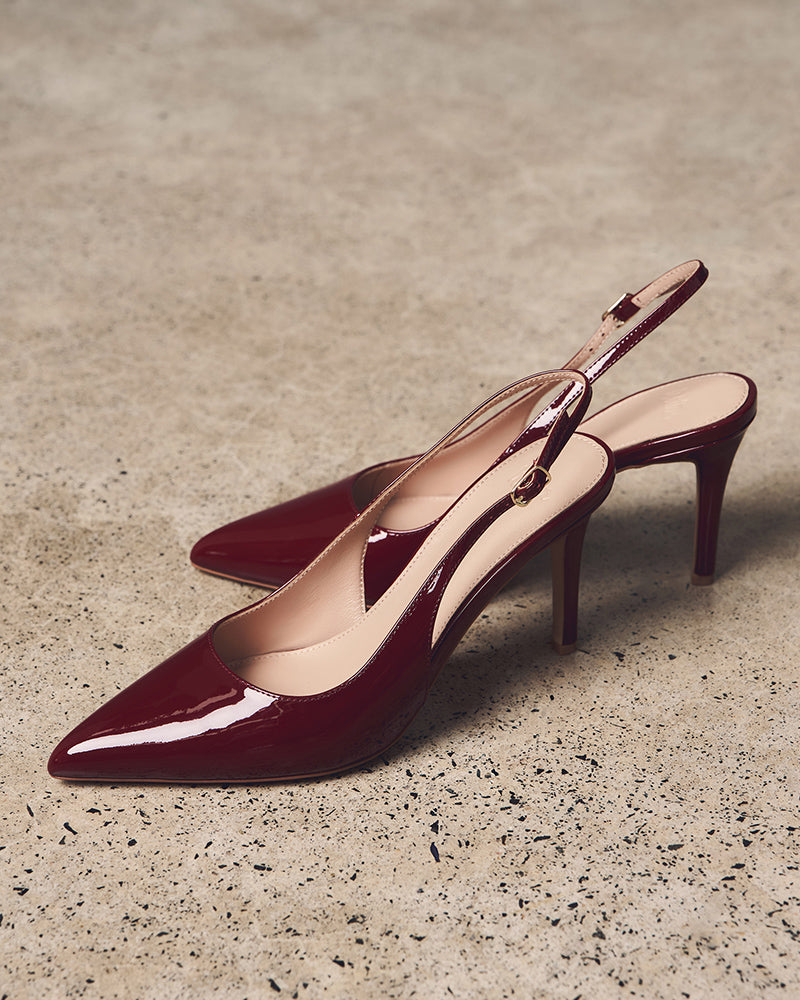 Riker Scarlet Patent Leather Slingback