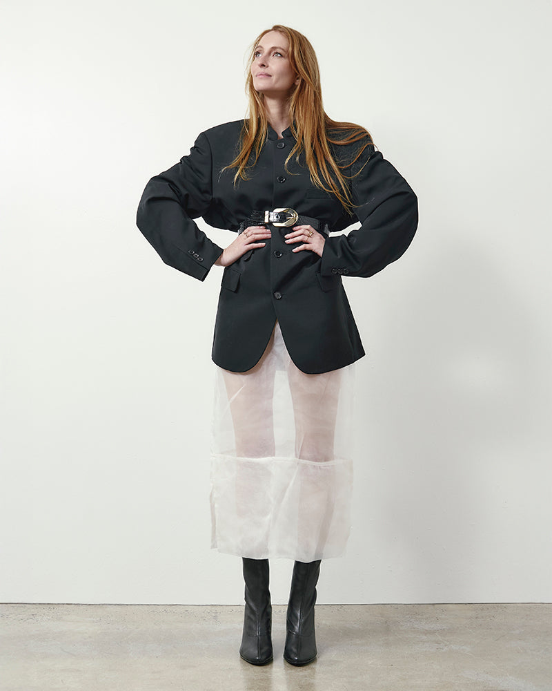 Rilee Black Stretch Leather Ankle Boot