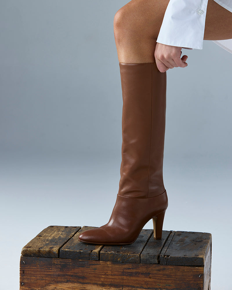 Roseberry Havana Tan Leather Long Boot