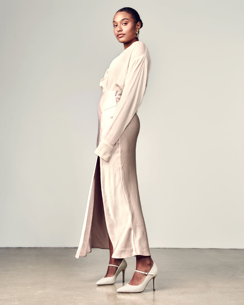 Ryver Off White Leather Pump