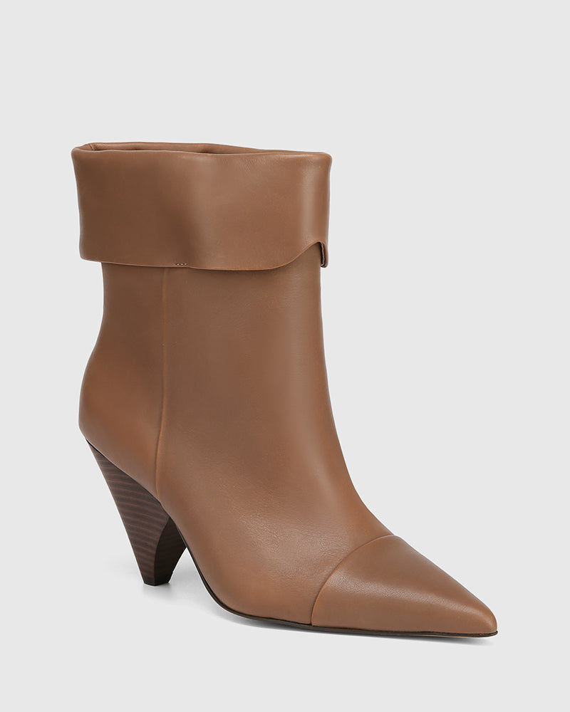 Somerton Mushroom Leather Ankle Boot