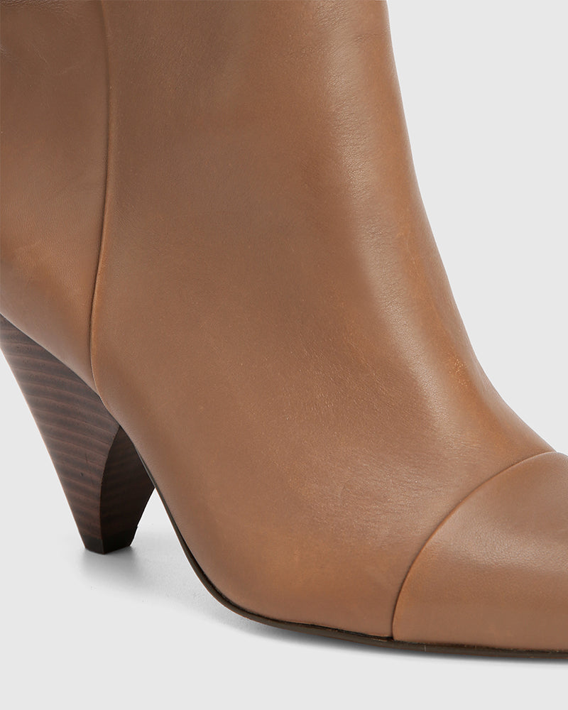 Somerton Mushroom Leather Ankle Boot