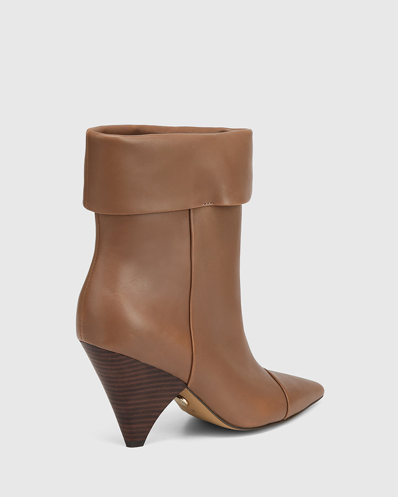 Somerton Mushroom Leather Ankle Boot