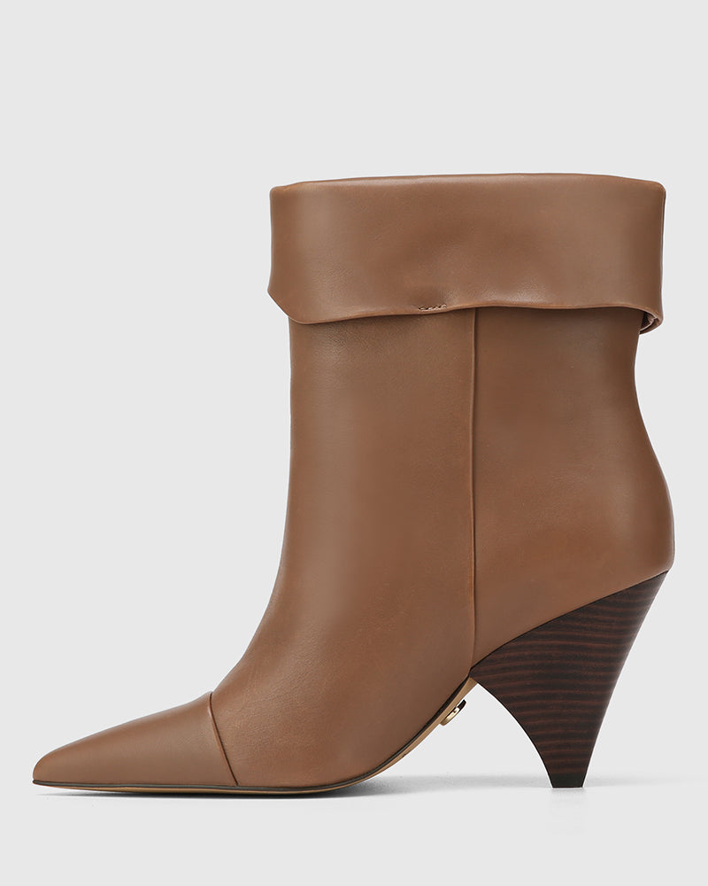 Somerton Mushroom Leather Ankle Boot