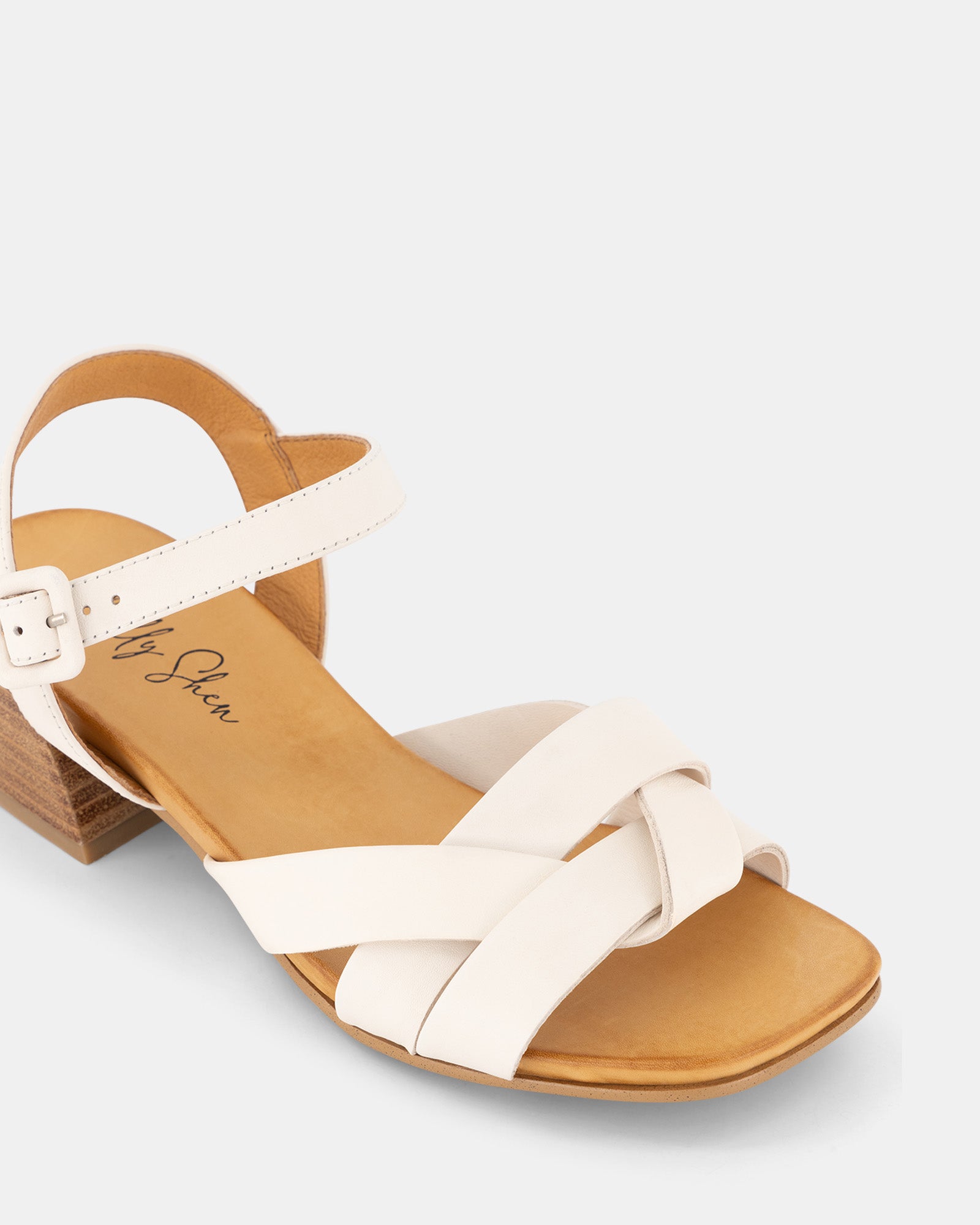 Margie Bone Leather Heel