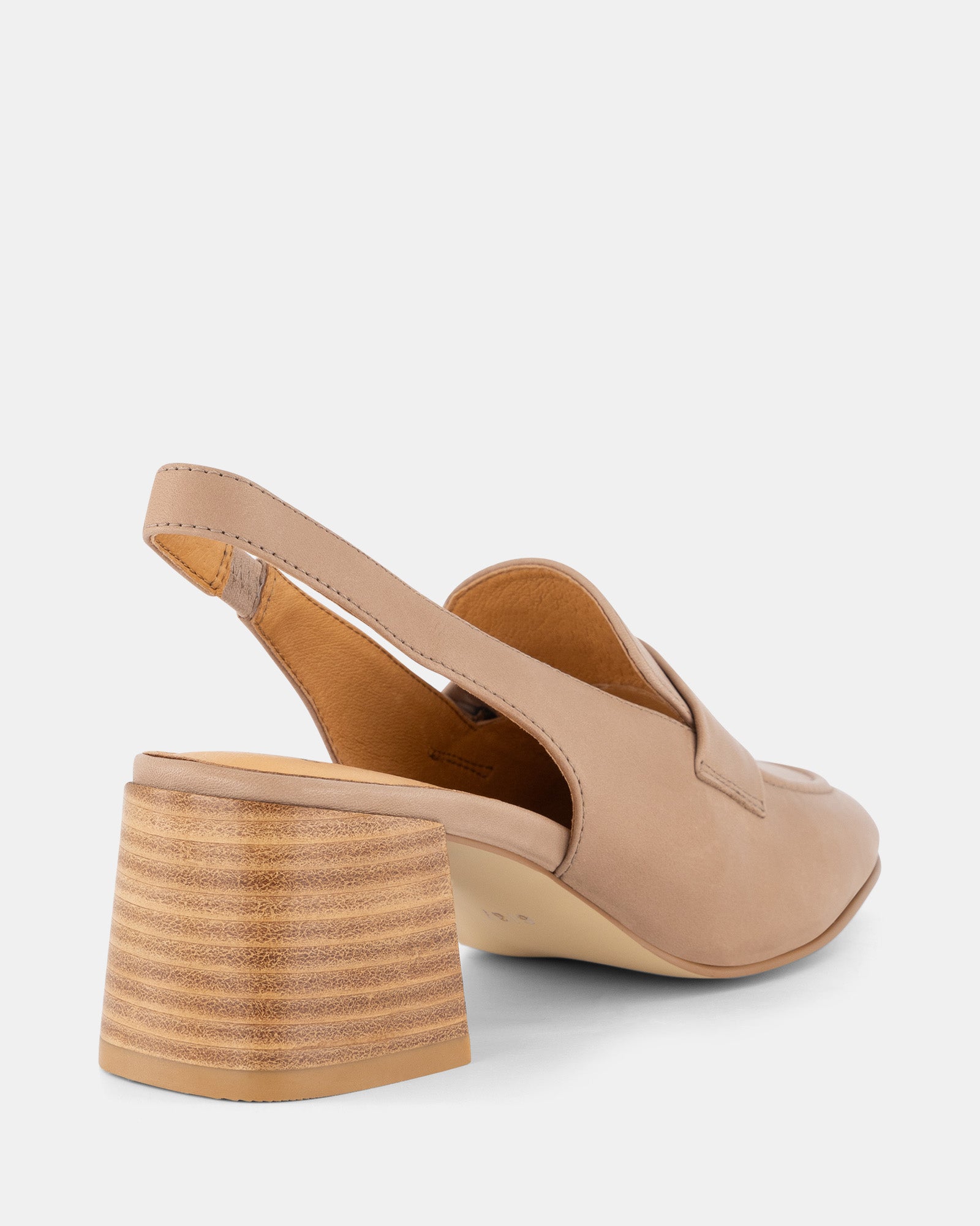 Meow Taupe Leather Slingback