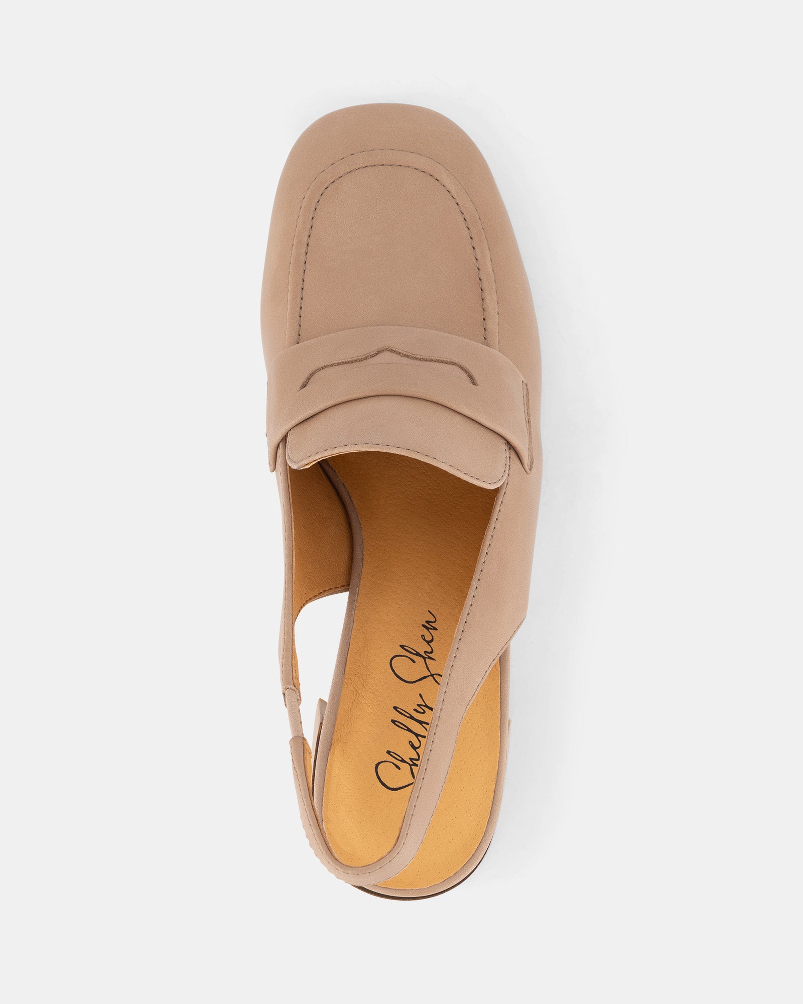 Meow Taupe Leather Slingback