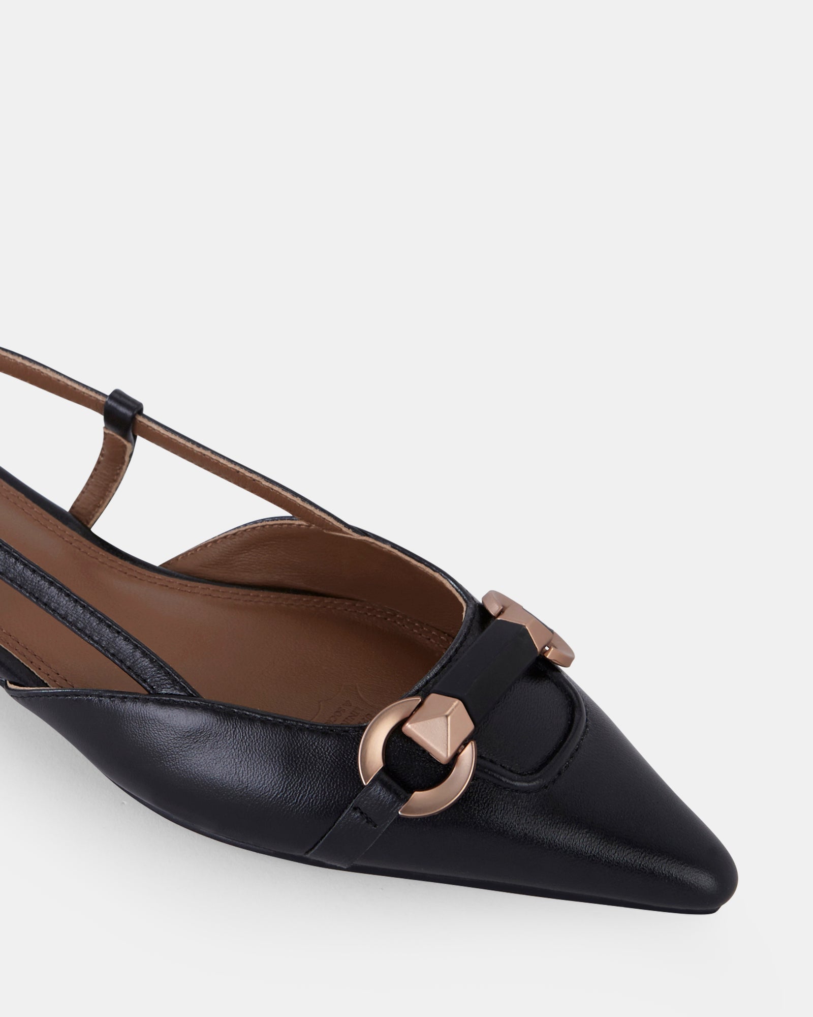 Miller Black Leather Slingback
