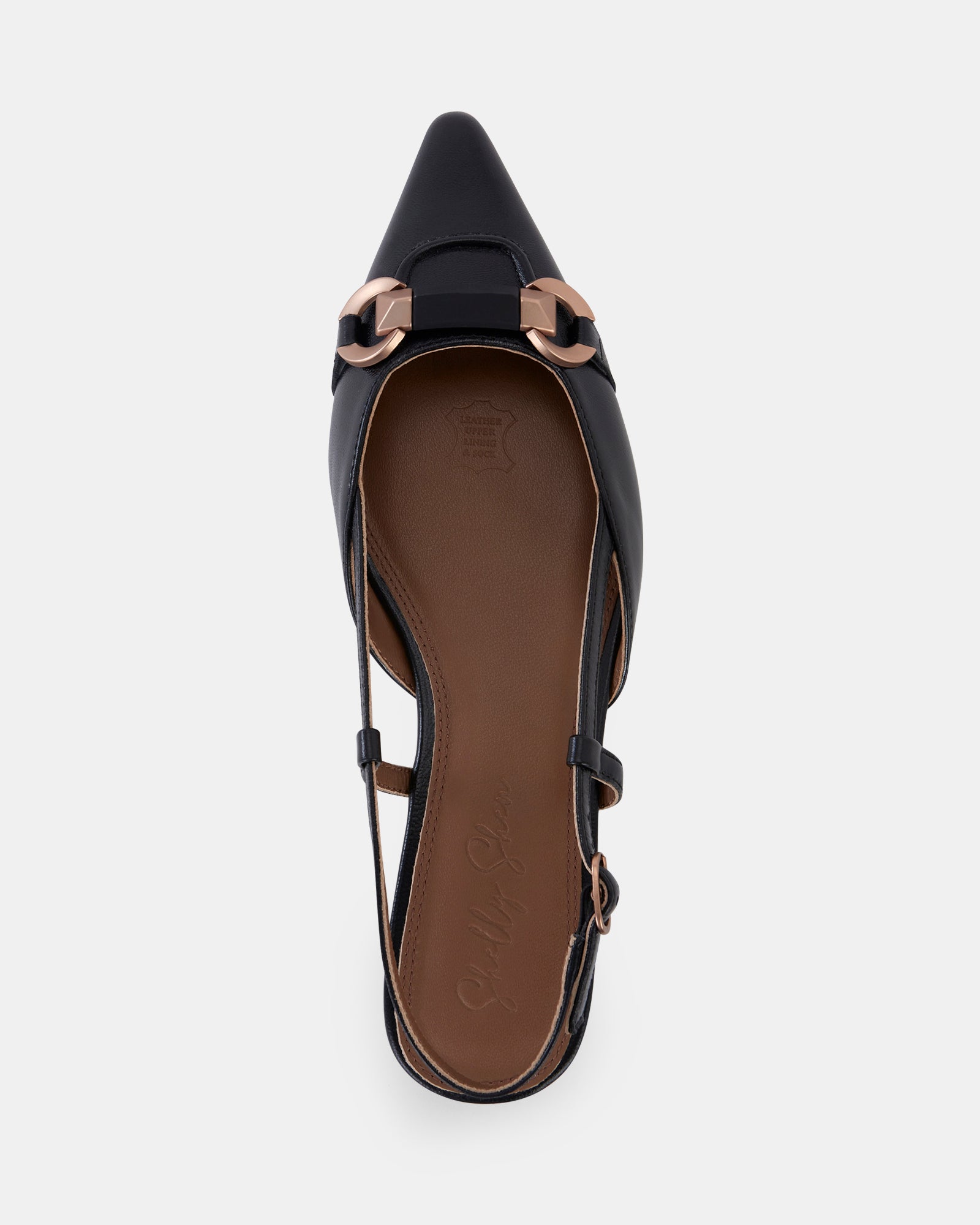 Miller Black Leather Slingback