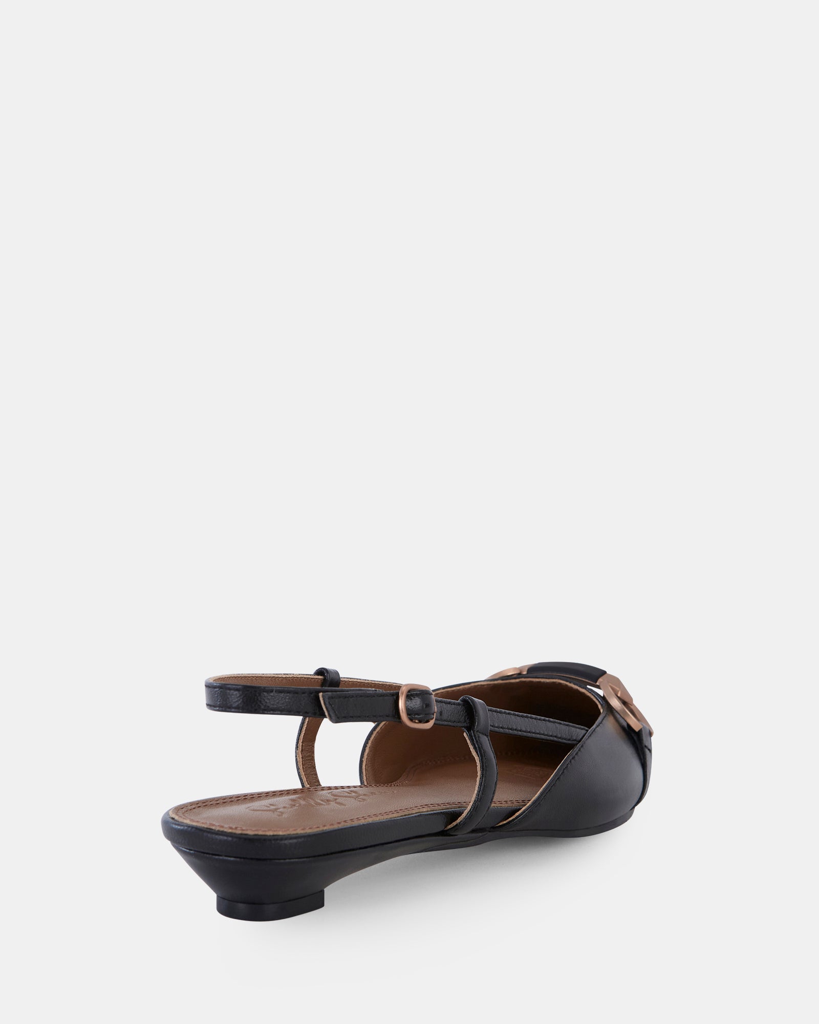 Miller Black Leather Slingback