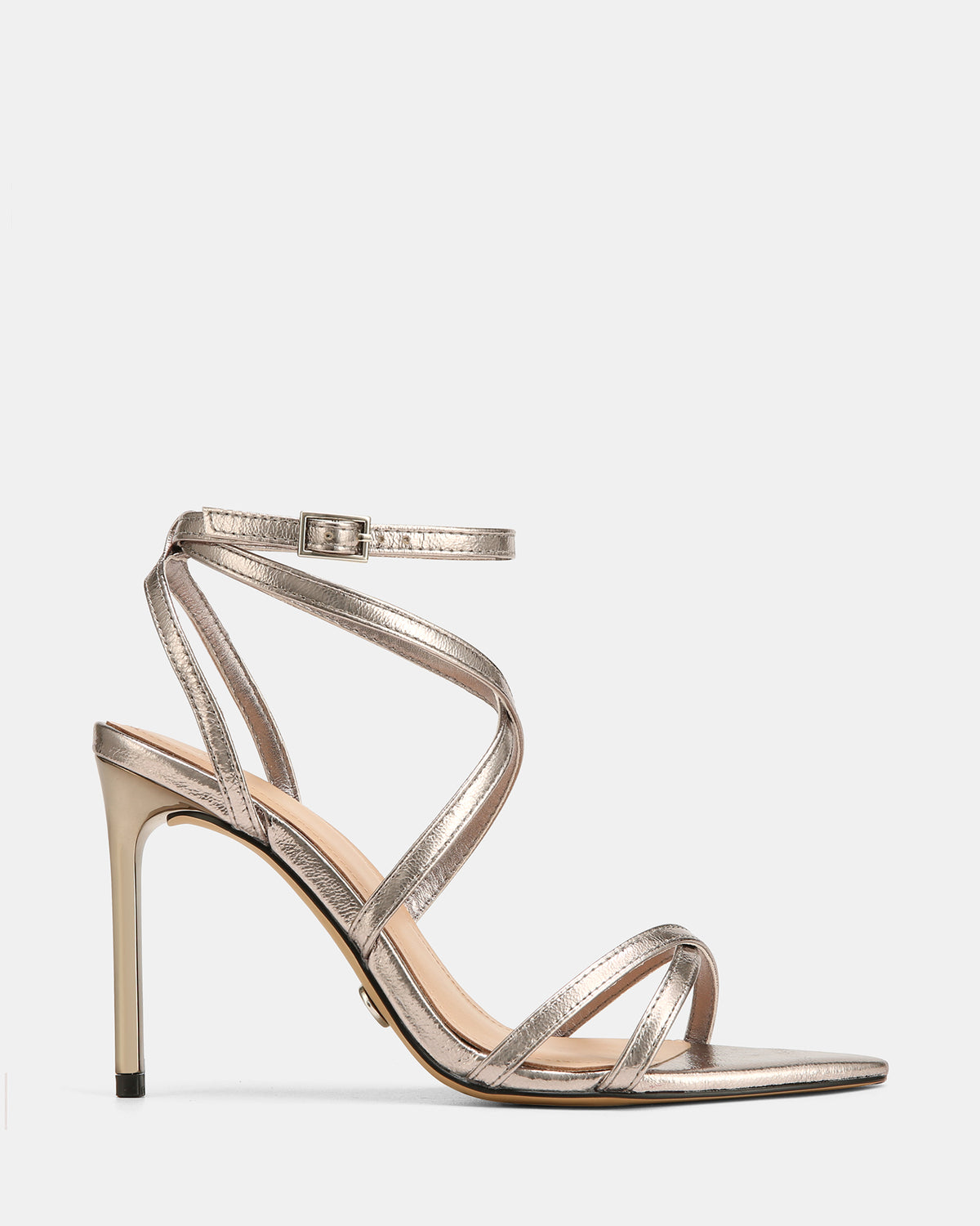 SYNTHIA HIGH SANDALS PEWTER LEATHER